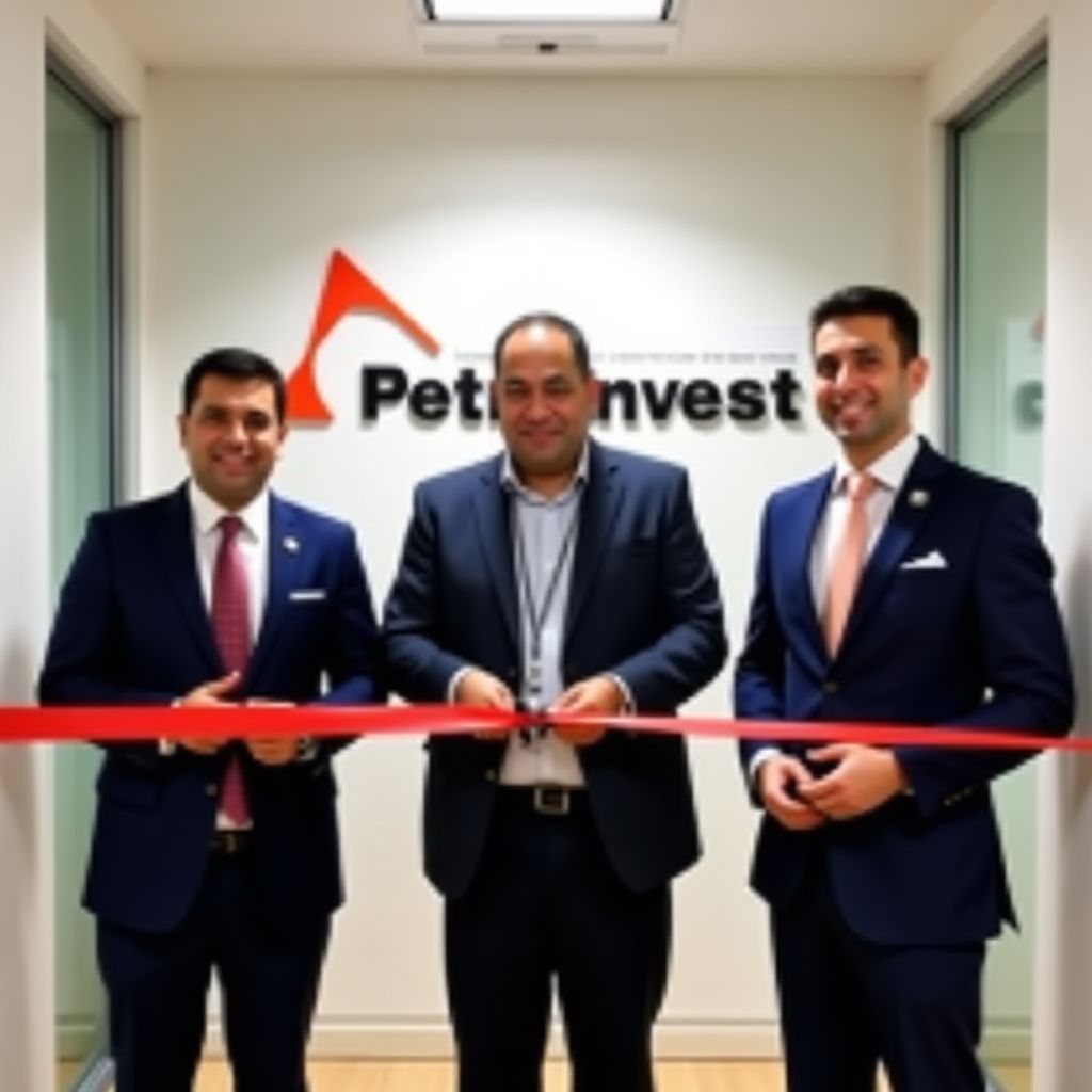 Fundadores de PetroInvest en la inauguración de la primera oficina
